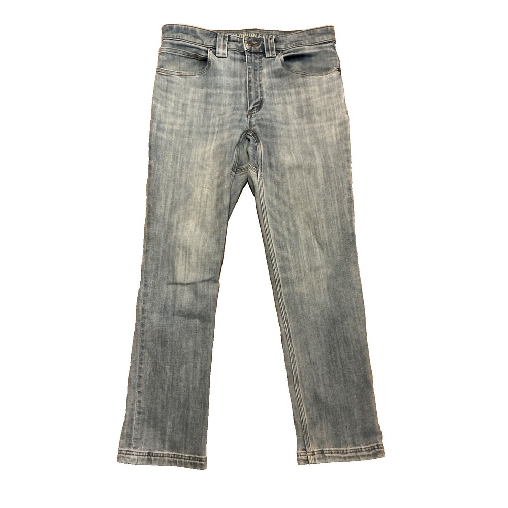 DULUTH Ballroom Double Flex Jean Men 32x30 Light Wash Stretch Work Slim Fit